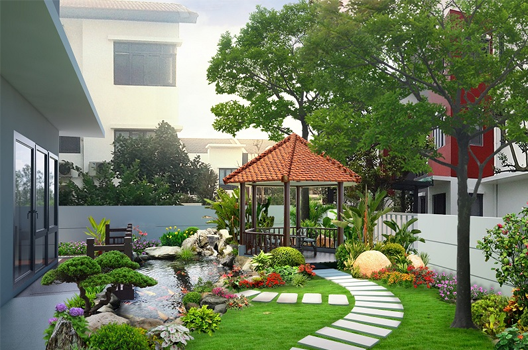 Không Gian Tinh Tế Với Tiểu Cảnh Sân Vườn Mini 10m2